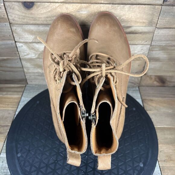 Kork-Ease Womens Size US 6 M Violeta Tan Lace Up Ankle Boots Leather Side Zip - Picture 5 of 10